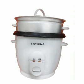 Olla arrocera Universal eléctrica de 12 tazas, blanco