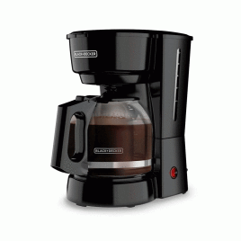 ‌‌Cafetera de 12 tazas Black+Decker, Negro.