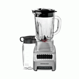 Licuadora con jarra BLACK+DECKER, 12 velocidades, gris.
