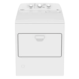 Secadora a gas Whirlpool, carga frontal 28”, 40 libras, blanco.