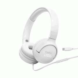 Headphone JBL wired over-ear USB-C, Blanco.