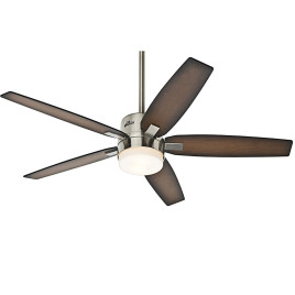 Abanico de techo Hunter Windemere 54", niquel cepillado. 