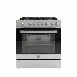 Estufa Kenmore, gas independiente 30”, 5 hornillas sellada, acero.