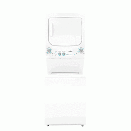 Lavadora/Secadora Mabe tipo Torre, gas 27”, 8 ciclos de lavado, 4 de secado, blanco.