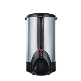 Cafetera eléctrica Oster 100 tazas, acero inoxidable.