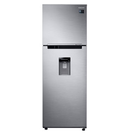 Nevera Samsung 24” congelador arriba (“top freezer”) 11 pies cúbicos, inverter, acero.
