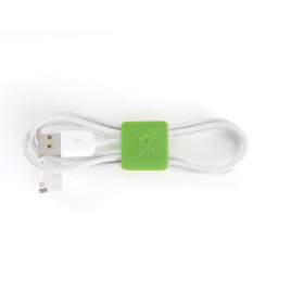 Bluelounge Cable Manager CableCLip Small 6 Pcs.-Green/ Grey