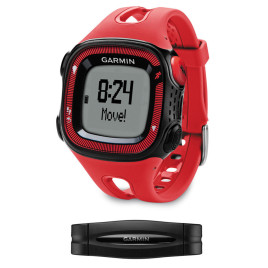 Garmin Forerunner 15 Red and Black with Heart Rate Monitor