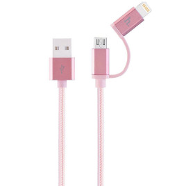 Hoco Metal MFI Charging Cable 1.2m-Rose Gold