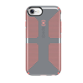 Speck iPhone 7 Candyshell Grip Nickel Grey/Warning Orange