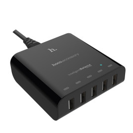 Hoco Smart Charger 5 USB - Black
