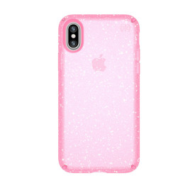Speck Presidio - iPhone X - Clear + Glitter Rose