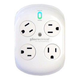 360 Electrical Revolve 4 Rotating Outlets + Surge Protector