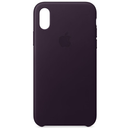 Apple iPhone X Leather Case - Dark Aubergine