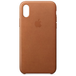 Apple iPhone X Leather Case - Saddle Brown