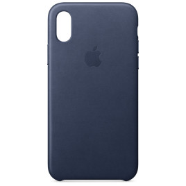 Apple Leather Case - iPhone X - Midnight Blue