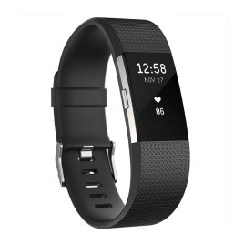 Fitbit Charge 2 Black Silver Large