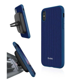 Evutec Ballistic Nylon Case w/Vent Mount for iPhone X/XS - Blue