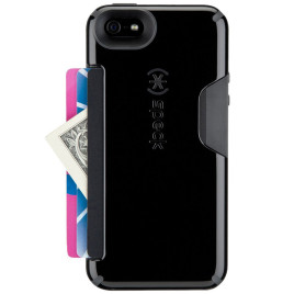 Speck CandyShell Card Case for iPhone 5/5s - Black/Slate Gray