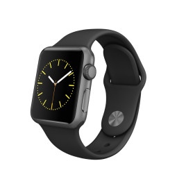 Apple Watch Sport 38mm Space Gray Aluminum Case with Black Sport Band