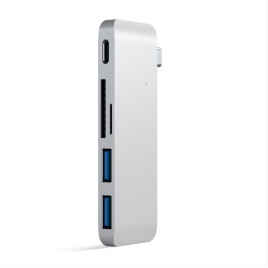 Satechi Type-C Pass-Throught USB Hub With USB-C Charging Port - Space Gray