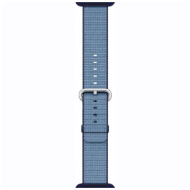 Apple Watch 42mm Woven Nylon Band - Navy / Tahoe Blue