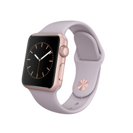 Apple Watch Sport 38mm Case Rose Gold Sport Band Lavender 