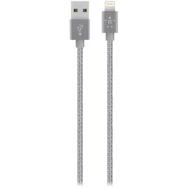 Belkin Premium Metallic Lightning Cable 4ft - Gray