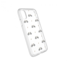 Speck Presidio Clear + Print Case for iPhone X - Bikesnbolts Yellow/Clear