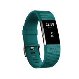 Fitbit Charge 2 Teal Silver Large