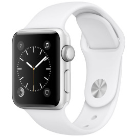 Apple Watch S2 38mm Silver Aluminum Case with Pearl Sport Band