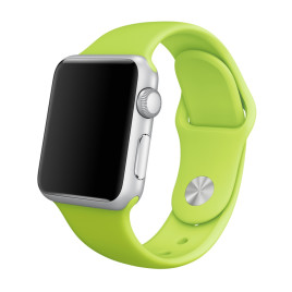 Apple Watch Sport 38mm Silver Aluminum Case with Green Sport Band