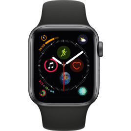 Apple Watch Series 4 GPS, 40mm Space Gray Aluminum Case - Black Sport Band