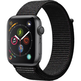 Apple Watch Series 4 GPS, 44mm Space Gray Aluminum Case - Black Sport Loop