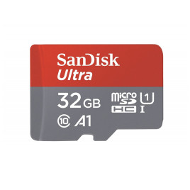 SanDisk MicroSDHC 32GB - Gray / Red
