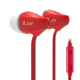 iLuv PeperMint Talk Earphones + Mic - Red