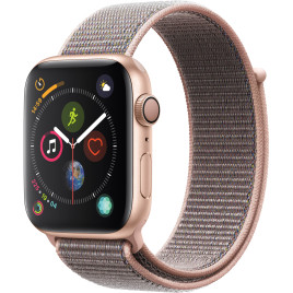Apple Watch Series 4 GPS, 44mm Gold Aluminum Case - Pink Sand Sport Loop.