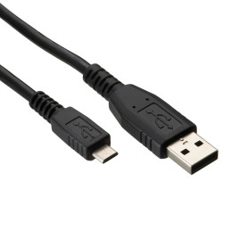 Tech Armor Micro USB to USB 2Ft Cable - Black 