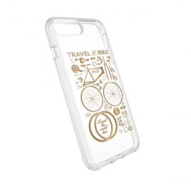 Speck iPhone 8 Plus/7 Plus/6 Plus/6S Plus Presidio Clear + Print - CityBike Metallic Gold Yellow/Clear