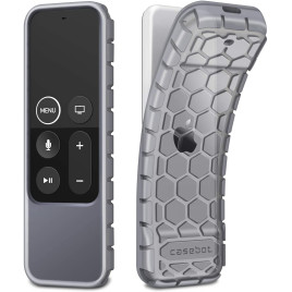 ‌Fintie Silicone case for Apple TV remote control (4ta. Gen) - Semi-transparent / Smoke