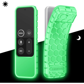 Fintie Silicone case for Apple TV remote control (4ta. Gen) - Green-Glow in the Dark