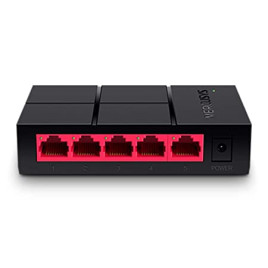 Mercusys Switch MS105G Port GiGa Desktop - Black/Red