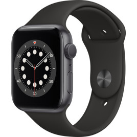 Apple Watch Series 6 44mm Aluminum Case with Black Sport Band - Space Gray