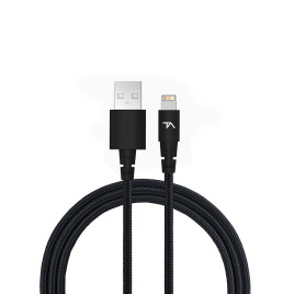8 pin Lightning USB cable, 6 ft, braided, black
