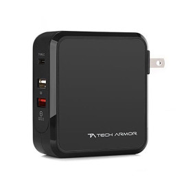 Tech Armor Type C Wall Charger with USB Port, 3.0Amp 43 Watts - 5V DC