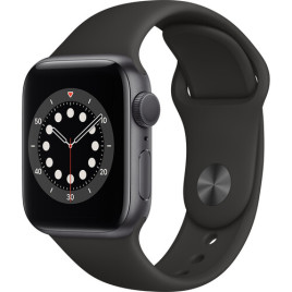 Apple Watch Series 6 40mm Aluminum Case with Black Sport Band - Space Gray