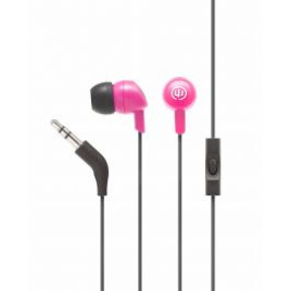 Wicked Brawl Earbud w/mic In-Ear Headphones - Pink Punch