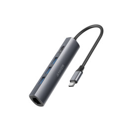 Anker 5-in-1 USB C Adapter W/ 4K USB C to HDMI, Ethernet Port, x3 USB 3.0