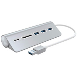 Satechi Aluminum USB 3.0 Hub & Card Reader - Silver