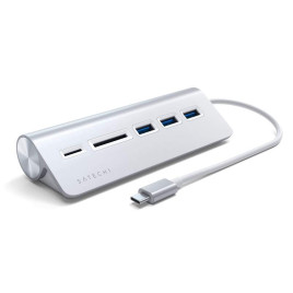 Satechi Type-C 2-in-1 3 Port USB 3.0 Hub & Ethernet - Silver
